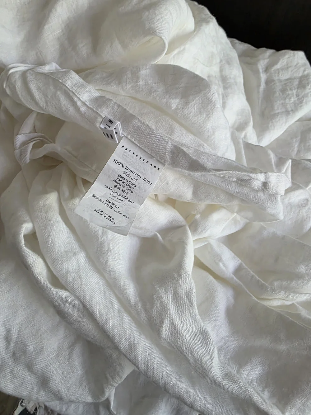 Pottery Barn Linen Throw - Soft White